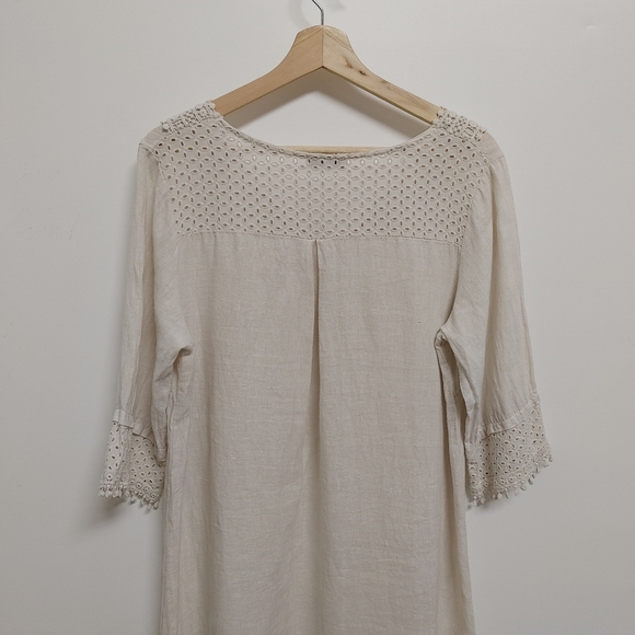 Via Signoria Linen Eyelet Dress - Picture 5 of 6